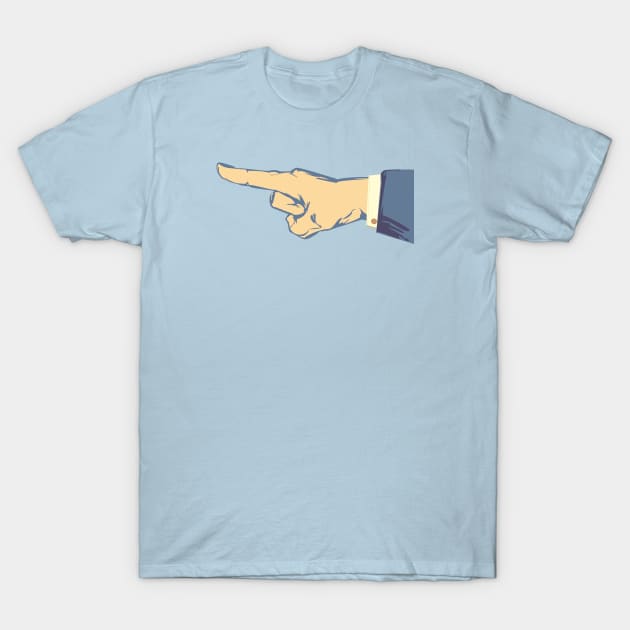 Pointing Finger Pop Art T-Shirt by THP Creative